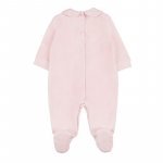 Pink babygrow with collar_10247