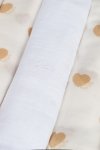 Set 3pcs all over hearts swaddle 80x80 cm beige_11186