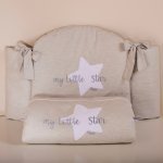 Set de couette et pare-chocs My little Star gris_7609