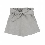 Gray lurex shorts with bow_9724