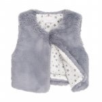 Sleeveless in Gray Faux Fur_6442