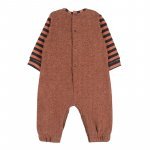 Striped babygro with dungarees "C'era una volta"_10639