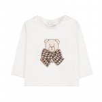 T-shirt con orsetto panna_10190