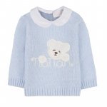 Two-piece light blue yarn babygro_10257