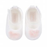 White ballet flats with pink tulle_10837